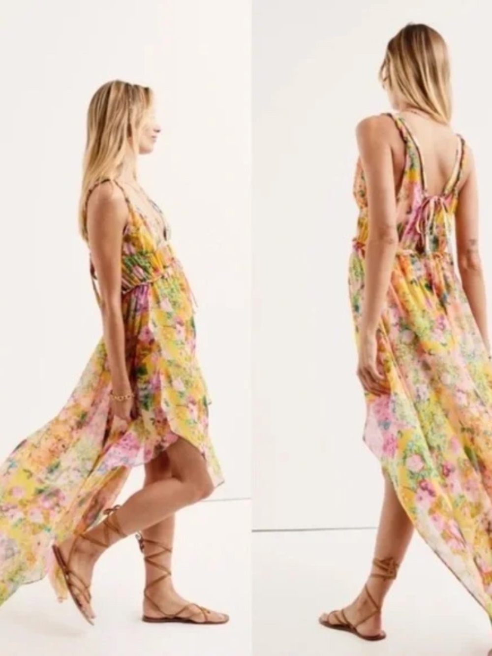 NWT For Love and Lemons Madison Floral Maxi Dress Size S - Picture 6 of 16
